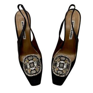 Manolo Blahnik Slingback heels with Embellishments - Size 9